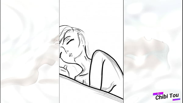 Drawing reclining girl, hentai anime type