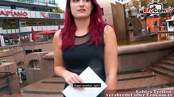 Rothaarige Studentin beim Sex Date Casting in Berlin EroCom Date Story abgeholt