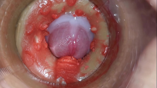 Camera Inside Deep Pussy Captures Huge Ejaculation of Sperm 4k