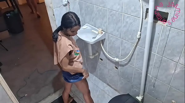Giving ass in the bathroom while her friend is next door waiting for everything to end