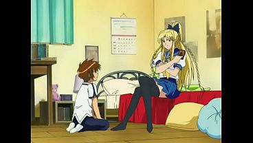 Hentai-Teenager fickt seine heiße blonde Stiefschwester