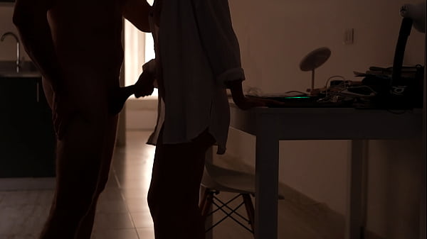 The art of sex with blowjob at kitchen with swallow cum