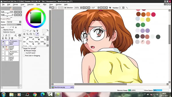 Drawing Ecchi Rion Aida (Agent Aika) - Repost
