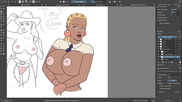 Big Tits Ebony Speed paint